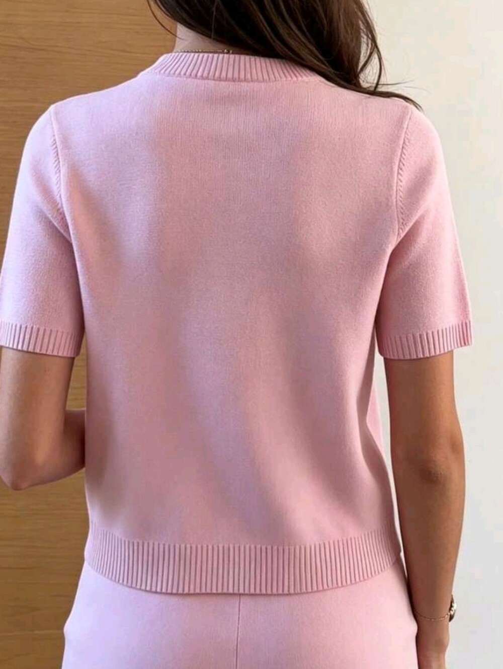 Summer Autumn Women's Elegant Fashion Knit Short Sleeve Top, Street Commute Casu - Picture 2 of 6
